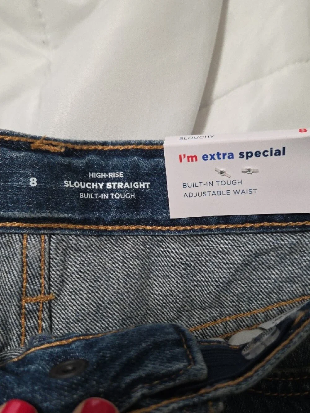 Old Navy Blue High-Rise Slouchy Straight Shorts